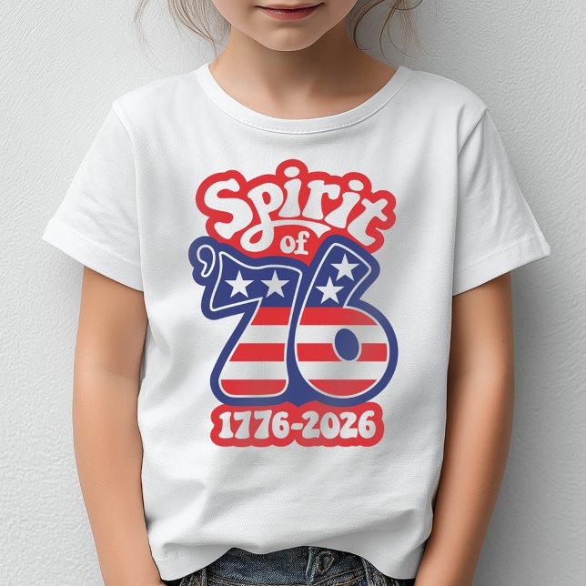 Camiseta Espírito de 76 - Groovy USA 250 - 1776-2026 (Spirit of 76 Tshirt - 1776-2026)