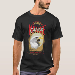 Camiseta Espírito de Águia Nativo Americano Caparaz Vintage