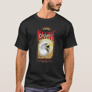 Camiseta Espírito de Águia Nativo Americano Chowanoc Vintag