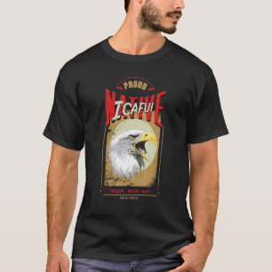 Camiseta Espírito de Águia Nativo Americano Icafui Vintage