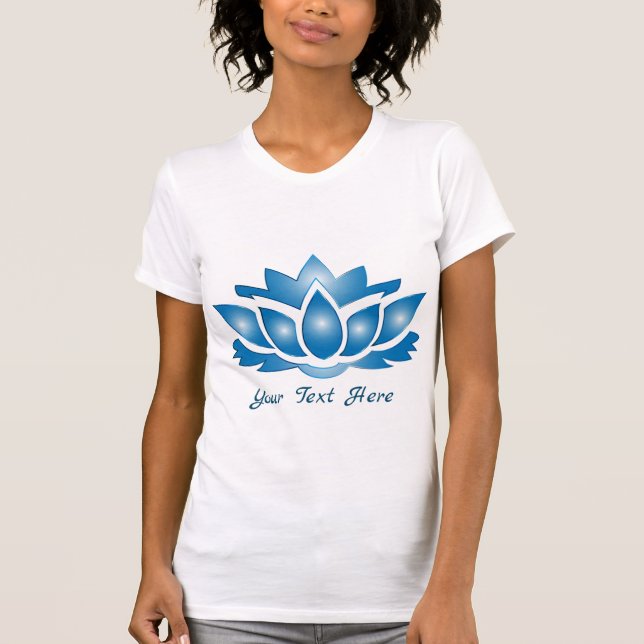 Camiseta Espírito de corpo de lótus azul personalizado T-Sh (Frente)
