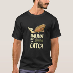 Camiseta Espírito de Halibute Caça Pesca Pescador Halibute