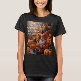 Camiseta Espírito De Halloween Um Gnomo Convide.
