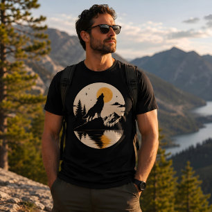 Camiseta Espírito de Lobo sob a Lua