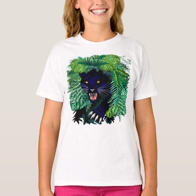 Camiseta Espírito de Pantera Negra da Selva (Frente)