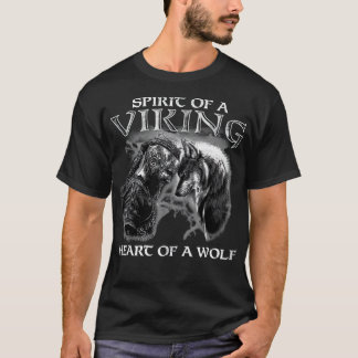 Camiseta Espírito De Um Coração Viking De Lobo Viking W