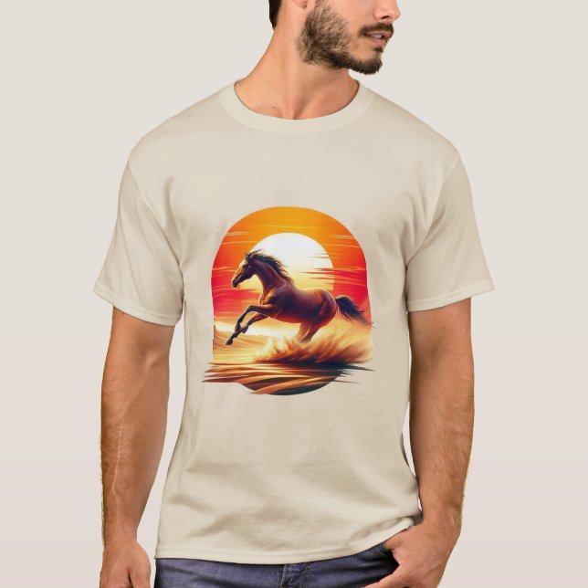 Camiseta Espírito do Deserto, Cavalo Majestoso (Frente)