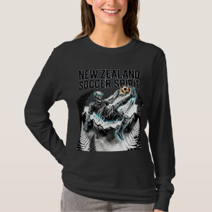 Camiseta Espírito do Futebol Neozelandês Esqueleto Atacante
