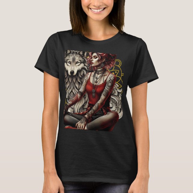 Camiseta Espírito do Lobo - Força, Unidade e 🐺 de Poder ✨ (Frente)