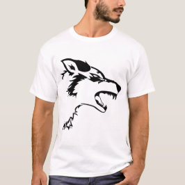 Camiseta "Espírito do Lobo" - Gráfico do Lobo Artístico Neg