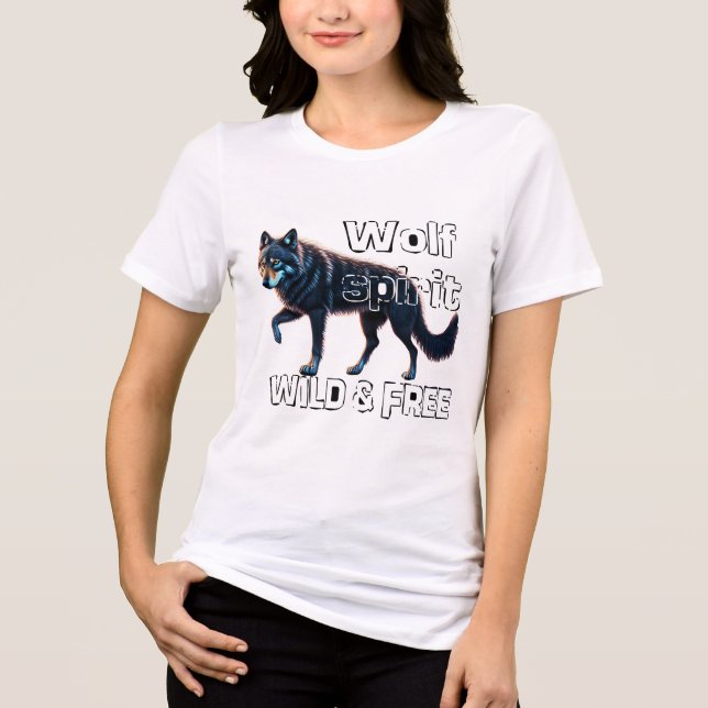 Camiseta Espírito do Lobo: Selvagem e Livre (Frente)