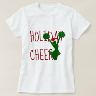 Camiseta Espírito do Natal do cheerleader do elogio do
