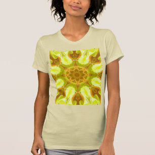 Camiseta Espírito do padrão abstrato de folhagem solar