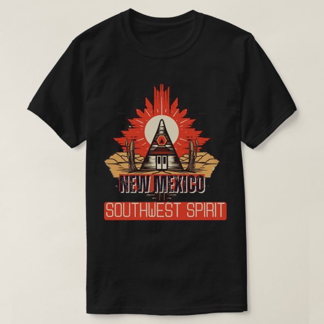 Camiseta Espírito do Sudoeste do México Novo (Frente do Design)