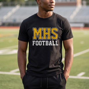 Camiseta Espírito Escolar Preto e Dourado de Futebol Person