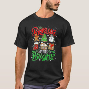 Camiseta Espírito Espirituoso Rosquinha de Natal Árvore Xma