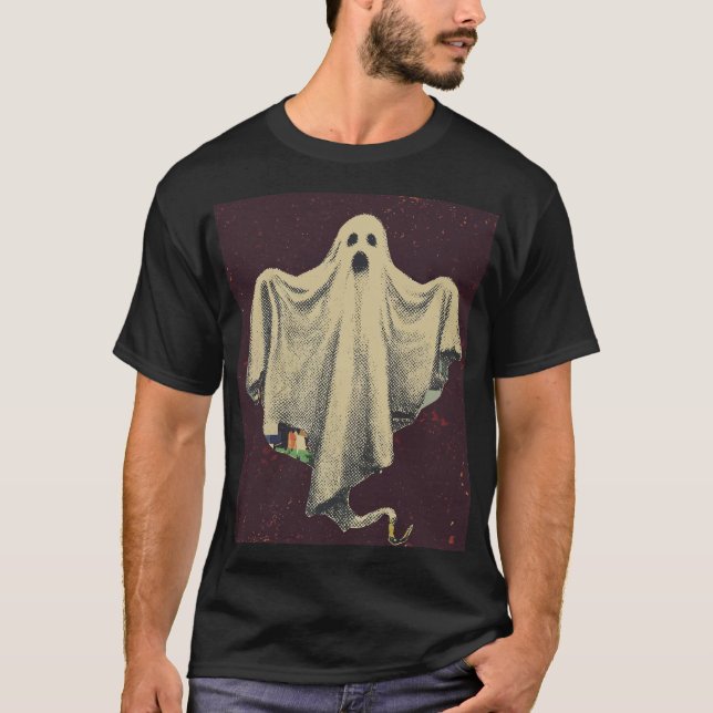 Camiseta Espírito Fantasmagórico de Halloween (Frente)