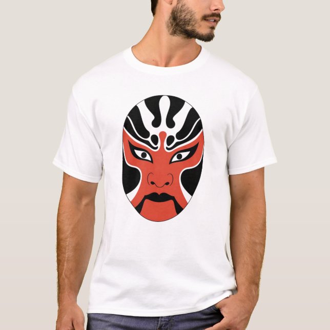 Camiseta Espírito Guerreiro – Máscara Tradicional Asiática (Frente)