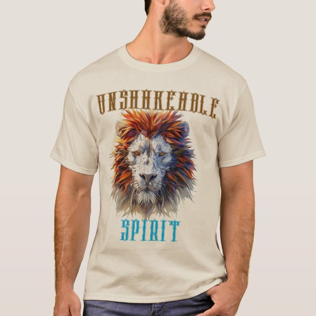 Camiseta Espírito Inabalável - Lion Face Tee (Frente)