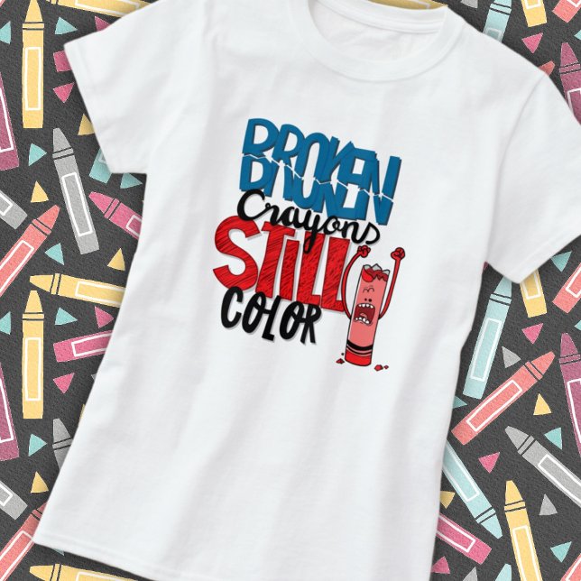 Camiseta Espírito Inquebrantável de Lápis de Cor Divertido: (Criador carregado)