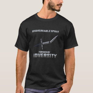 Camiseta Espírito Inquebrantável Forjado pela Adversidade -