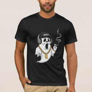 Camiseta Espírito legal de Hip Hop com Cadeia Dourada e Cig