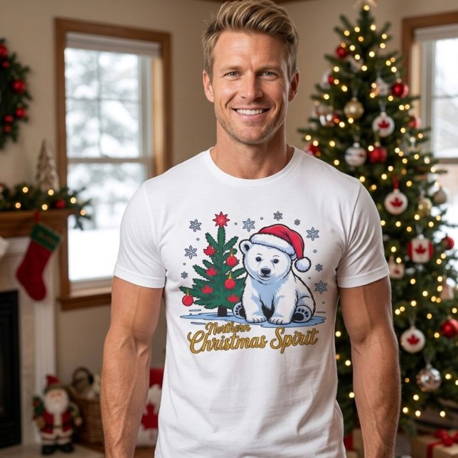 Camiseta Espírito Natalino do Norte & Natal Canadense. (Criador carregado)