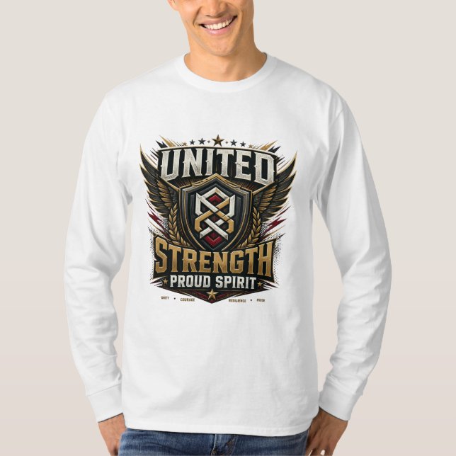 Camiseta Espírito Orgulhoso Força Unida (Frente)