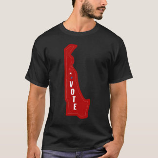 Camiseta Espírito Republicano de Delaware Vote Vermelho
