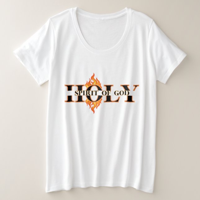 Camiseta Espírito Santo de Deus Camisa-T de tamanho mais al (Frente do Design)