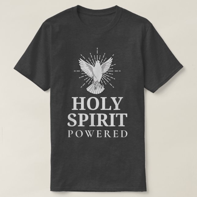 Camiseta Espírito Santo Dove Cristã Acionada Presente Para  (Frente do Design)