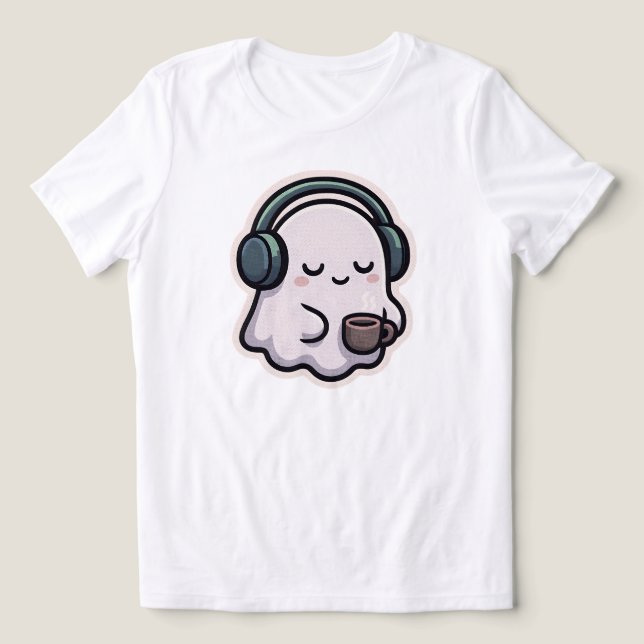 Camiseta Espírito Sonolento Com Café - Kawaii | APENAS BRAN (Design frontal)