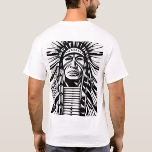 Camiseta Espírito Tribal: Símbolo Nativo Americano.
