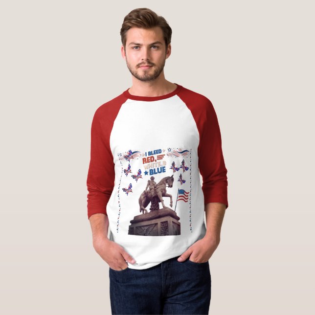 Camiseta Espírito vermelho da Independência (Frente Completa)