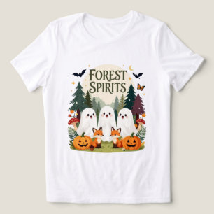 Camiseta Espíritos da Floresta Fantasmas e Raposas Hallowee