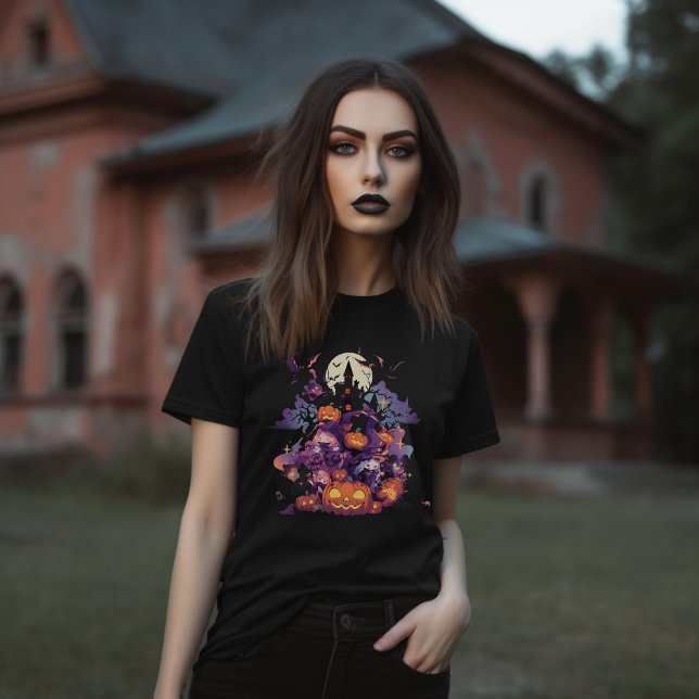 Camiseta "Espíritos da Noite" Anime de Halloween (Halloween Anime Shirt
)