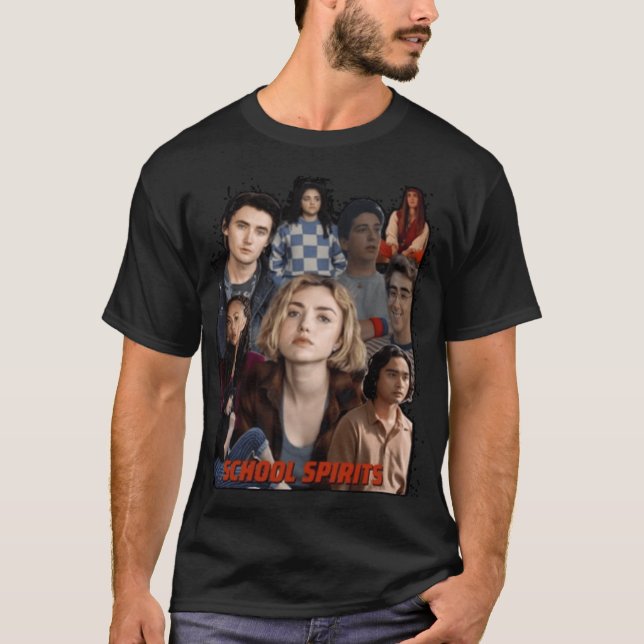 Camiseta Espíritos Escolares amigos retrô (Frente)
