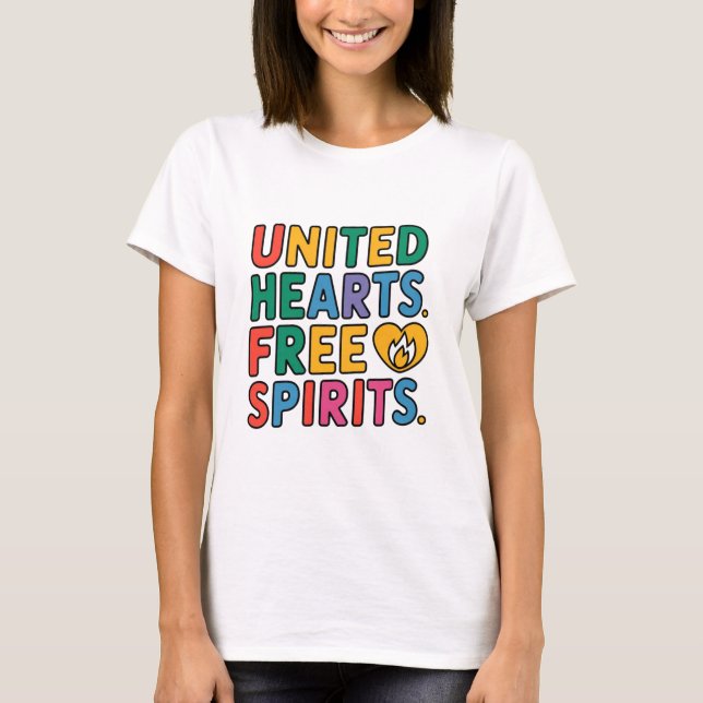 Camiseta Espíritos Livres de Corações Unidos (Frente)