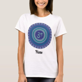 Camiseta Espiritual Mandala Om Purple Aqua Blue Personaliza