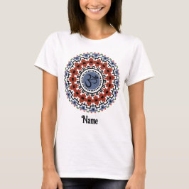 Camiseta Espiritual Mandala Yoga Om Rust Blue Personalizado