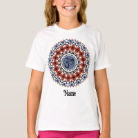 Espiritual Mandala Yoga Om Rust Blue Personalizado