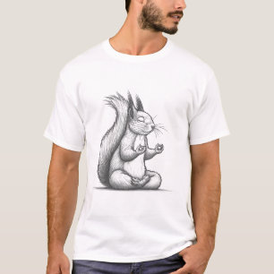 Camiseta Espiritualidade Esquilo Meditação Ioga Budista Zen