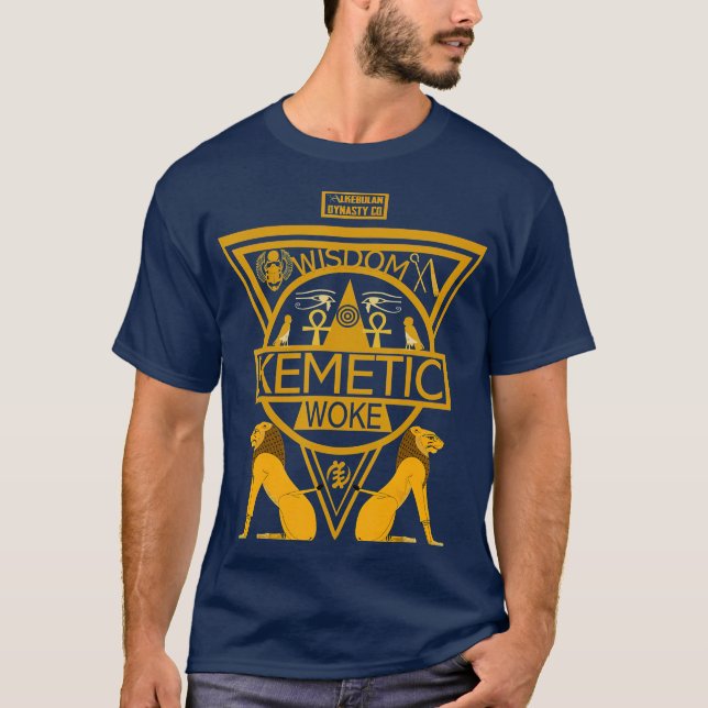 Camiseta Espiritualidade Kemetic Antiga Arte Egípcia (Frente)