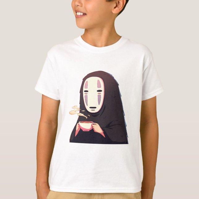 Camiseta espirituoso - chá de bebendo de anime de máscara (Frente)