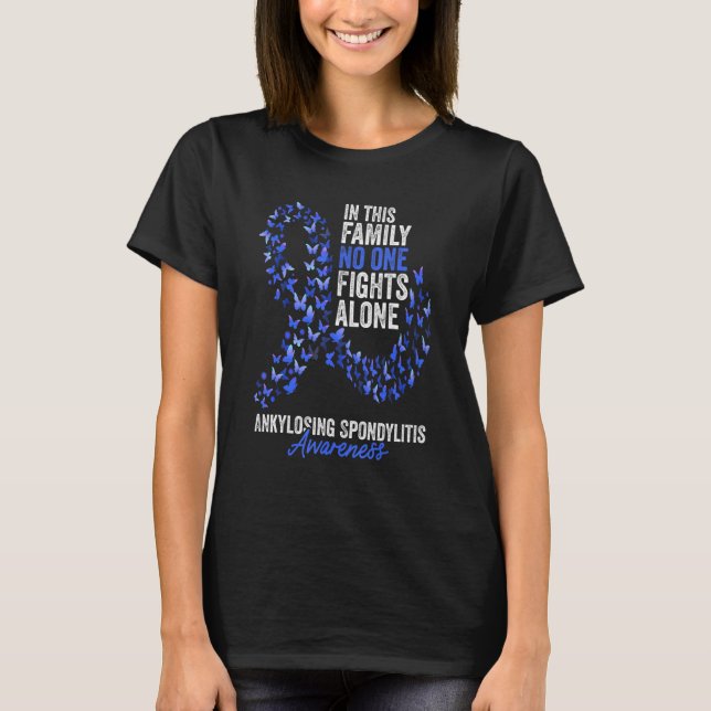 Camiseta Espondilite anquilosante Mês de Consciência Borbol (Frente)