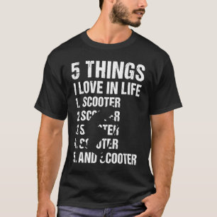 Camiseta Esporte 5 Coisas Que Adoro No Patinete Da Vida