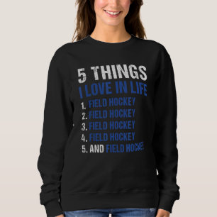 Camiseta Esporte 5 Coisas Que Eu Amo Na Vida Hóquei sobre G
