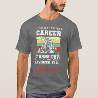 Camiseta Esporte aéreo de salto de parapente retro