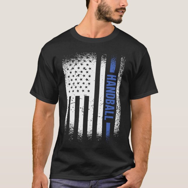 Camiseta Esporte Bandeira Handebol dos EUA  5 (Frente)