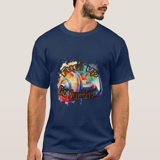 Camiseta Esporte: Combustível, vá mais longe. (Frente)